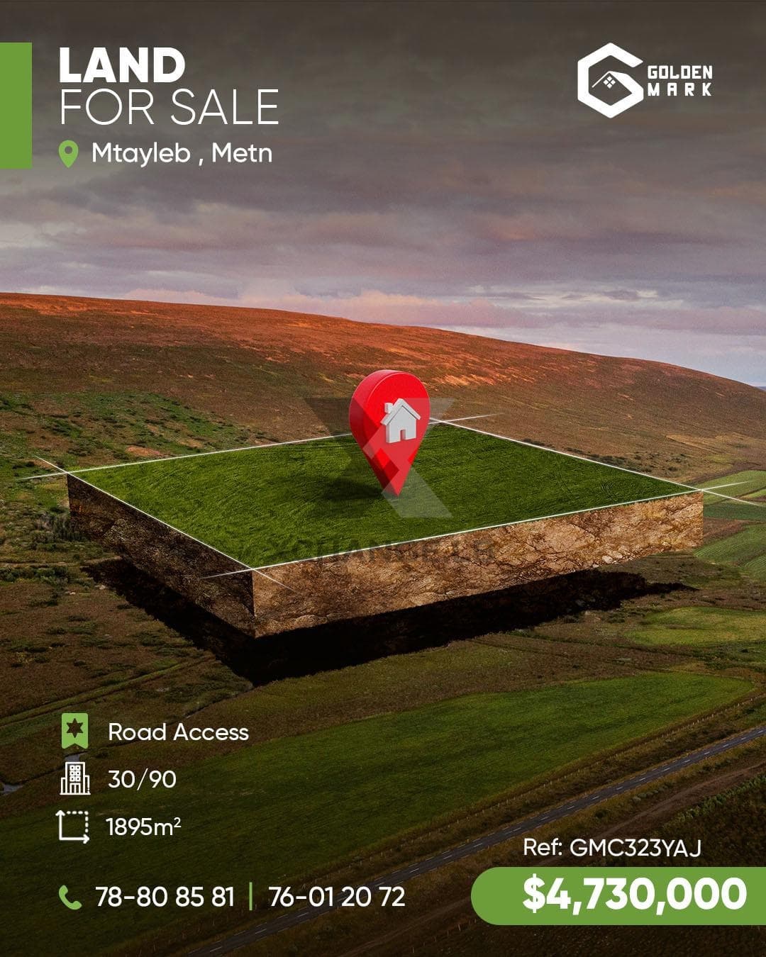 GMC323YAJ - Land For Sale In Mtayleb - أرض للبيع في المطيلب
