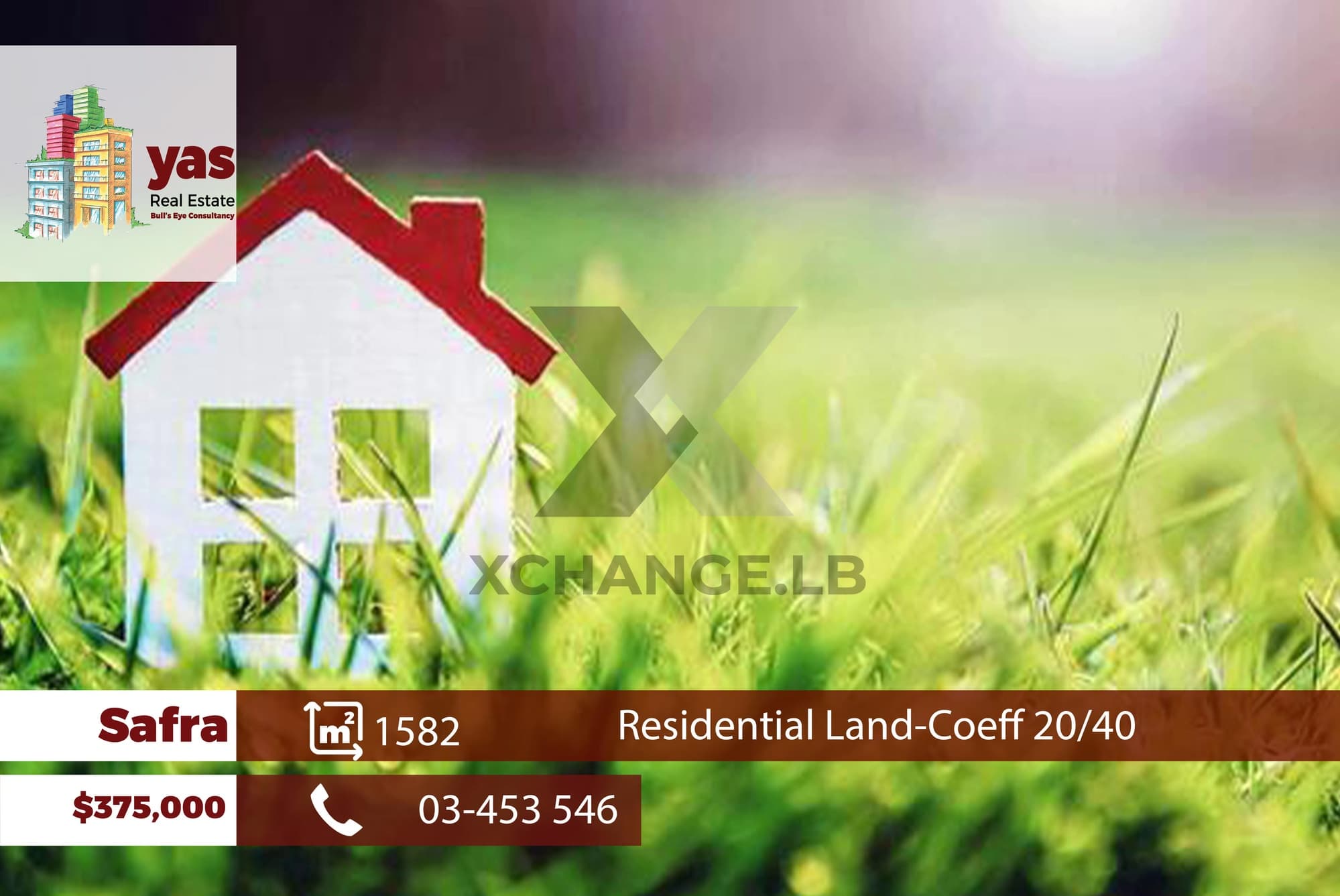 Safra 1582m2 | Residential Land | Coeff 20/40 | Prime Location | ABA