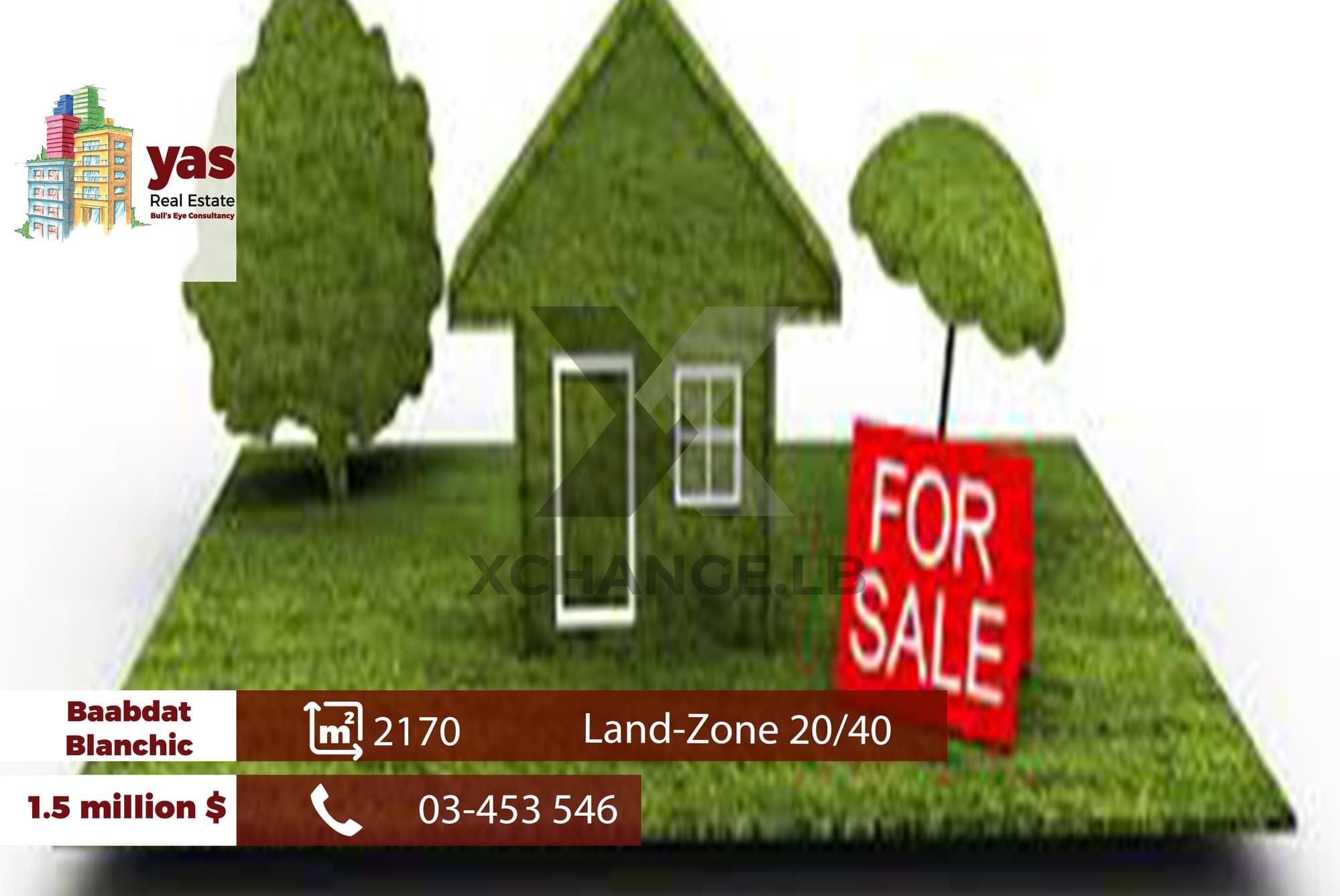 Baabdat/Blanchic 2170m2 | Land | Coeff 20/40 | Prime Location | TCH
